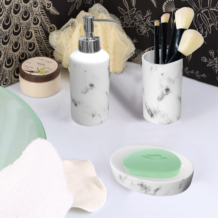 Marble effect deals toilet brush holder